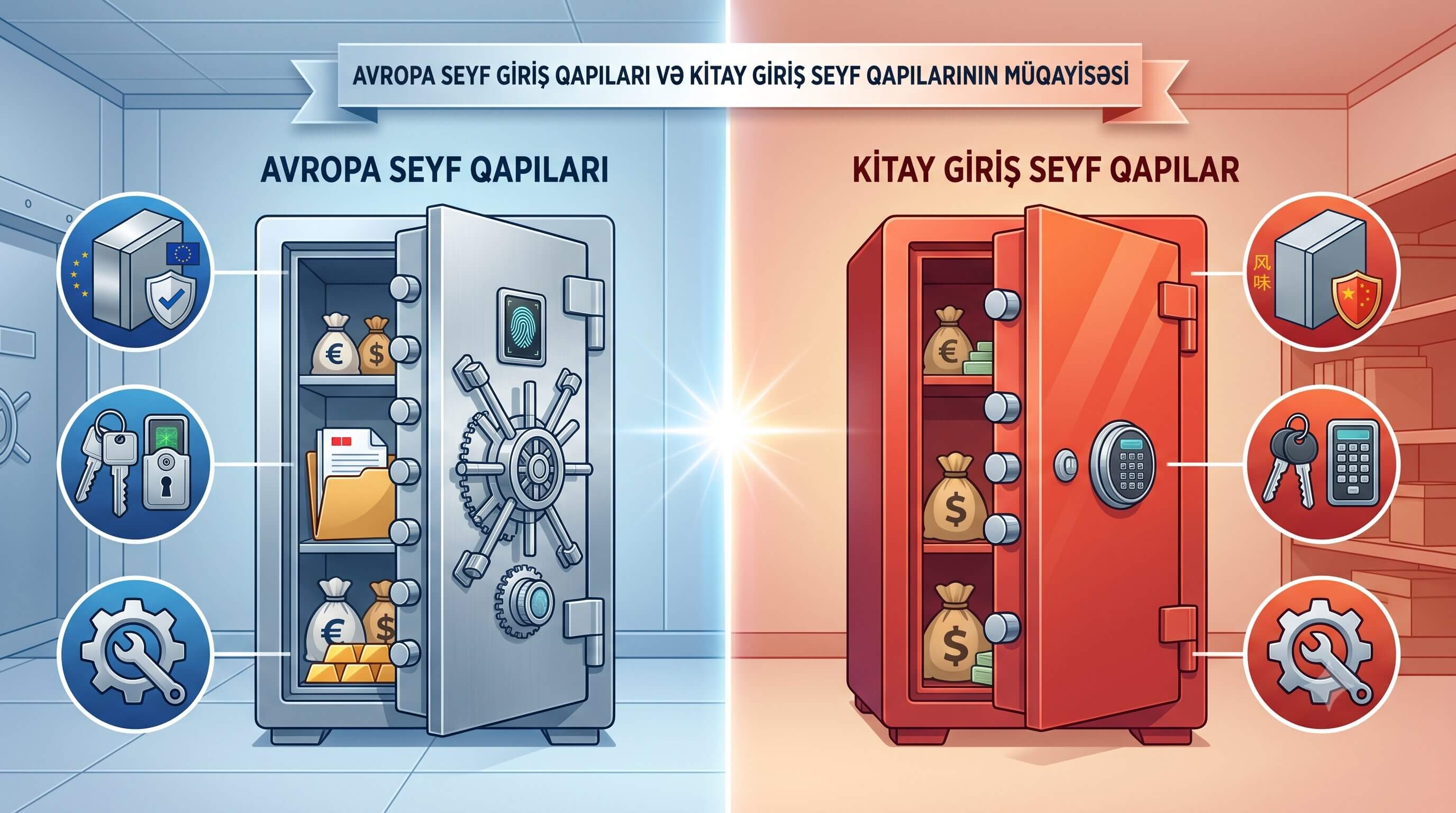 Avropa Seyf Qapiları və Kitay Seyf Qapilar - Ətraflı Müqayisə
